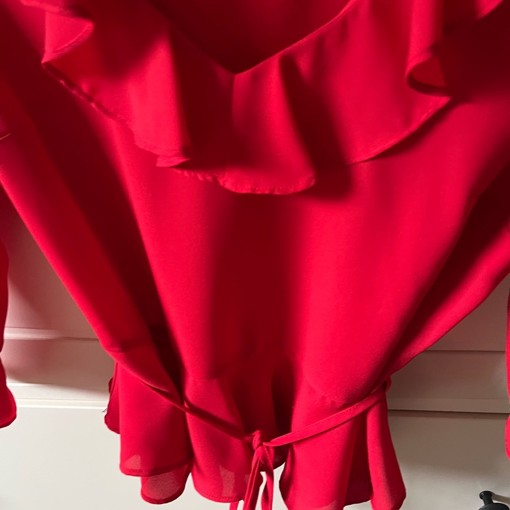 Topshop Scarlet Ruffle Blouse - Picture 2 of 5